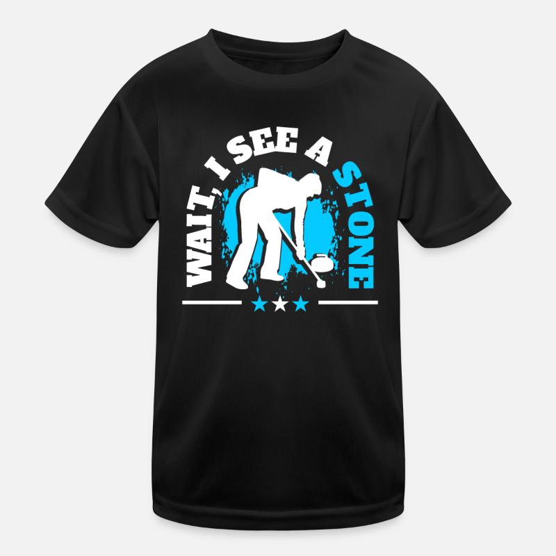 Curling Eissport Kinder Funktions-T-Shirt