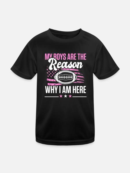 Mom Football - Kids Functional T-Shirt - black - Front