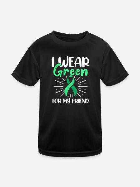 Green Mental Health Awareness - Kids Functional T-Shirt - black - Front