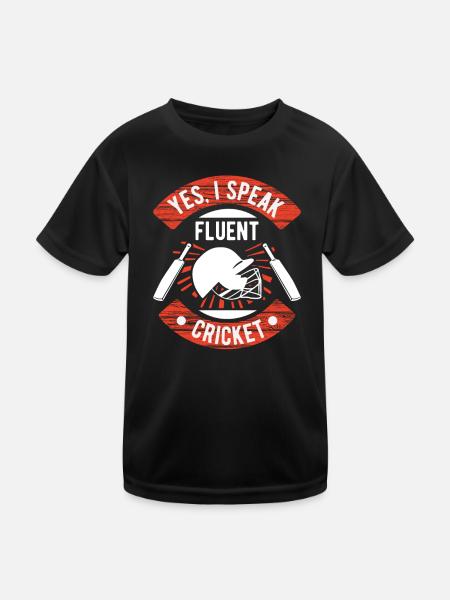 Cricket team sports - Kids Functional T-Shirt - black - Front