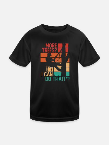 Trees Forest Green Nature Earth Day Lovers - Kids Functional T-Shirt - black - Front