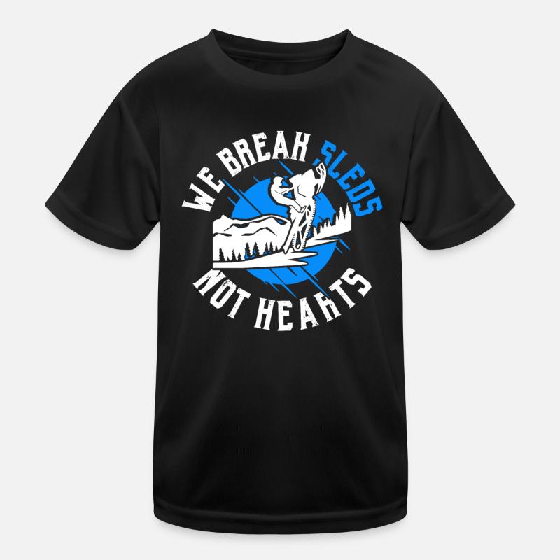 Winter Adventure Snowmobiling Snowmobiling Kids Functional T-Shirt