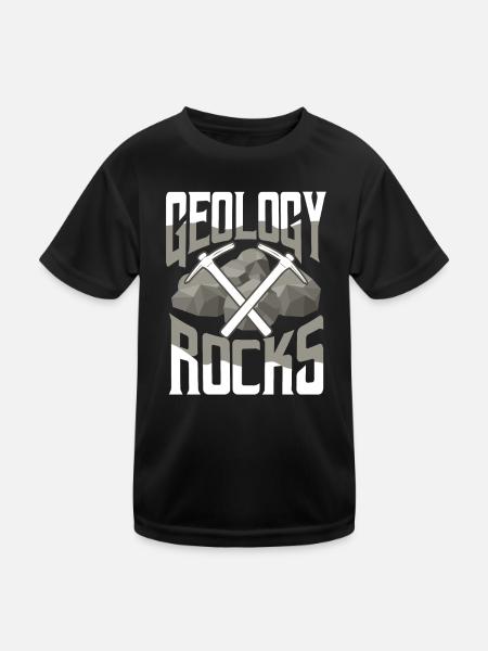 Geology Rock collector Geologist - Kids Functional T-Shirt - black - Front