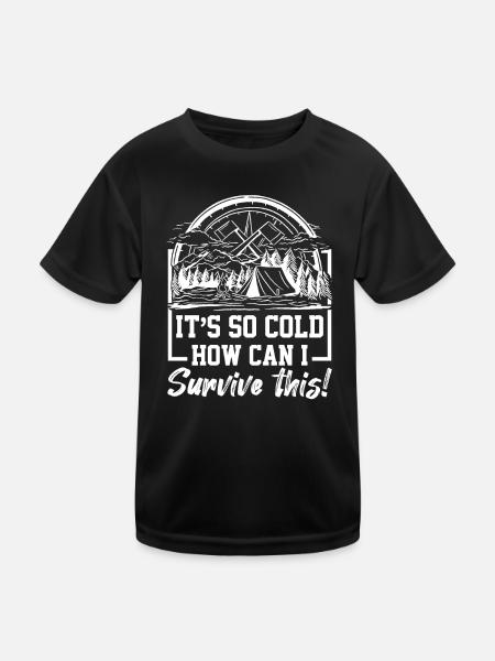 Überleben Bushcraft Survival Instructor - Kinder Funktions-T-Shirt - Schwarz - Vorne