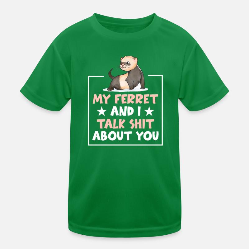 Frettchen Schlankes Wiesel Frettchen Kinder Funktions-T-Shirt