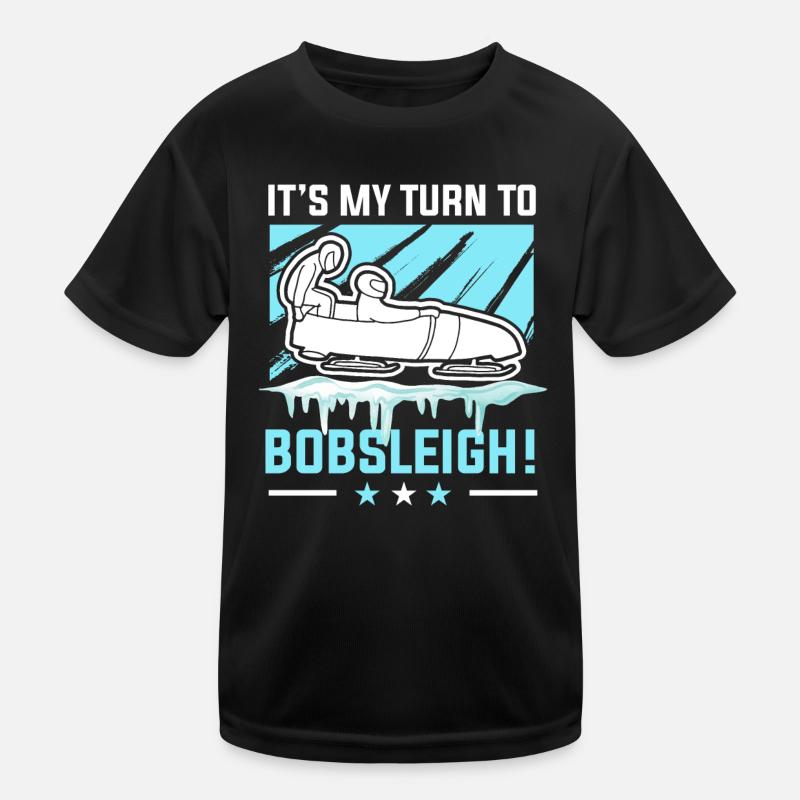 Winter Sports Racing Bobsleighing Bobsleigh Team Kids Functional T-Shirt