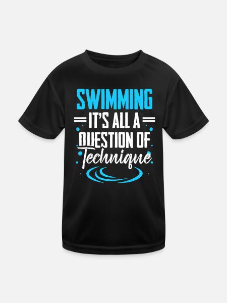 Nageurs Natation Natation - T-shirt sport Enfant - noir - Devant