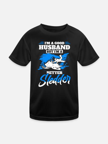 Snowmobiling Snow lovers Sledging - Kids Functional T-Shirt - black - Front