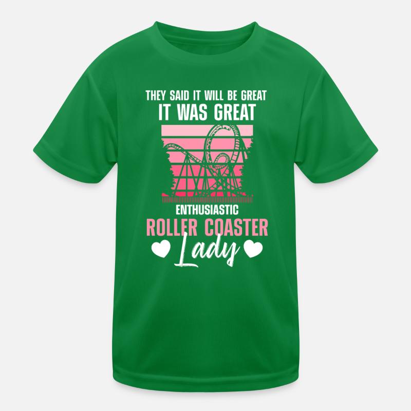 Roller coaster riders Kids Functional T-Shirt