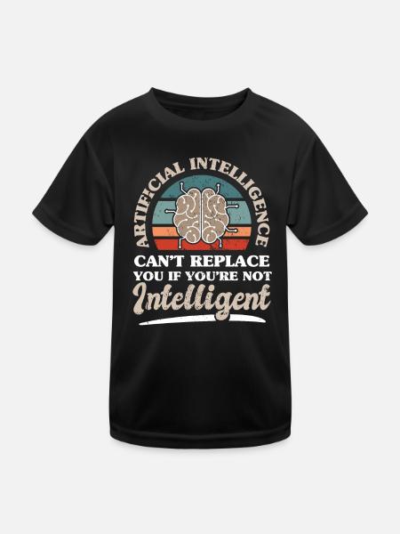 AI Technologie Informatik Software Ingenieur - Kinder Funktions-T-Shirt - Schwarz - Vorne