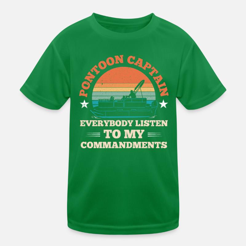 Dock boat motor boating captain Kids Functional T-Shirt