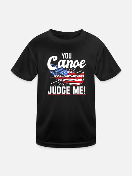Drapeau Canoë Canoë extérieur Kayak - T-shirt sport Enfant - noir - Devant