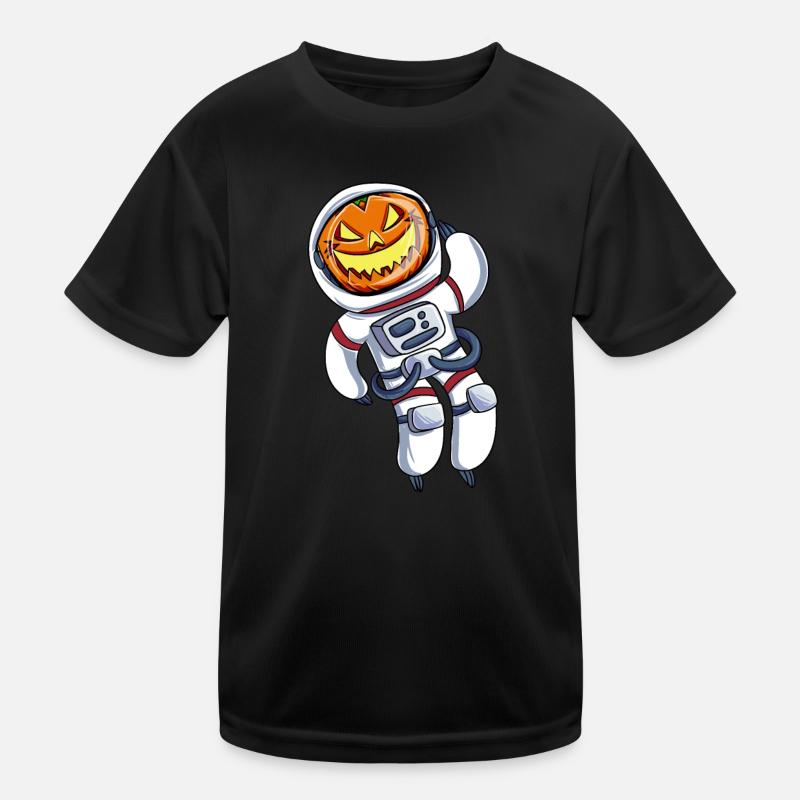 Astronaut Pumpkin Head Kids Functional T-Shirt