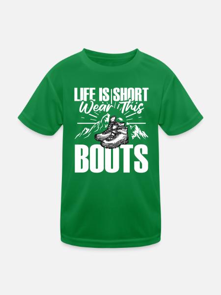 Wandern Wanderschuhe Wanderung - Kinder Funktions-T-Shirt - Kelly Green - Vorne