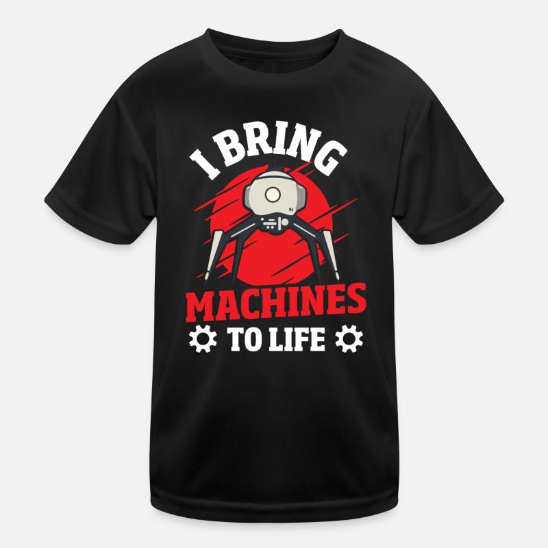 Robot Computer Engineer Kids Functional T-Shirt