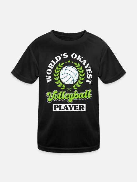 Volleyball Players Coaching Team - Kids Functional T-Shirt - black - Front
