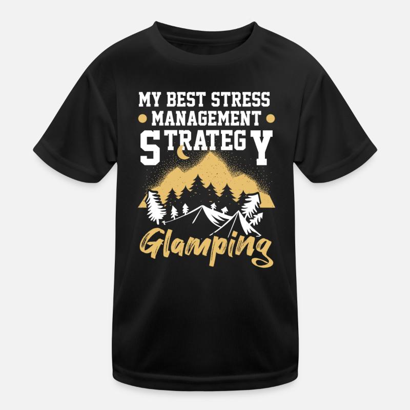 Glamping Camping Glamper Kids Functional T-Shirt
