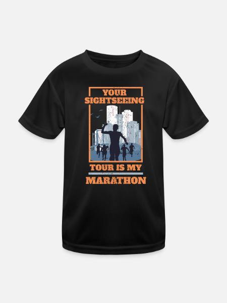 Tournoi de course à pied Compétition de course Marathon - T-shirt sport Enfant - noir - Devant