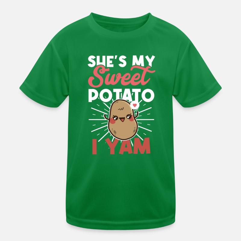 Februar Süßkartoffel Yam Paar Kinder Funktions-T-Shirt
