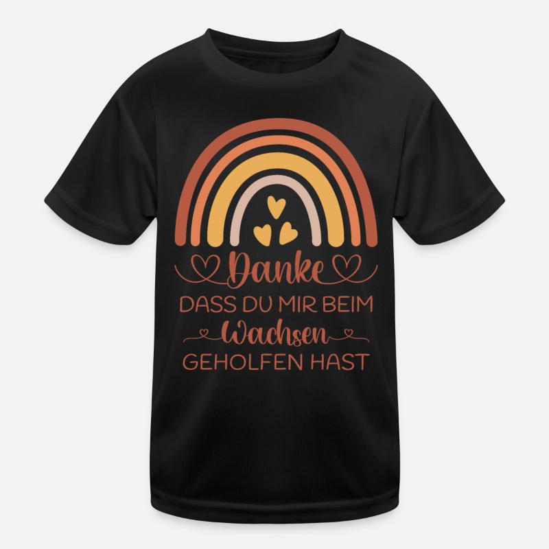 Boho Regenbogen Danke Abschied Kita Kindergarten Kinder Funktions-T-Shirt