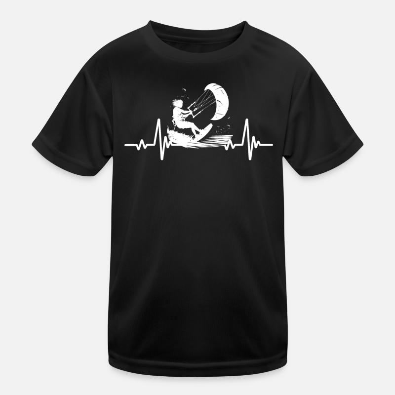 Kitesurfing - Battement de Coeur - Heartbeat Kids Functional T-Shirt