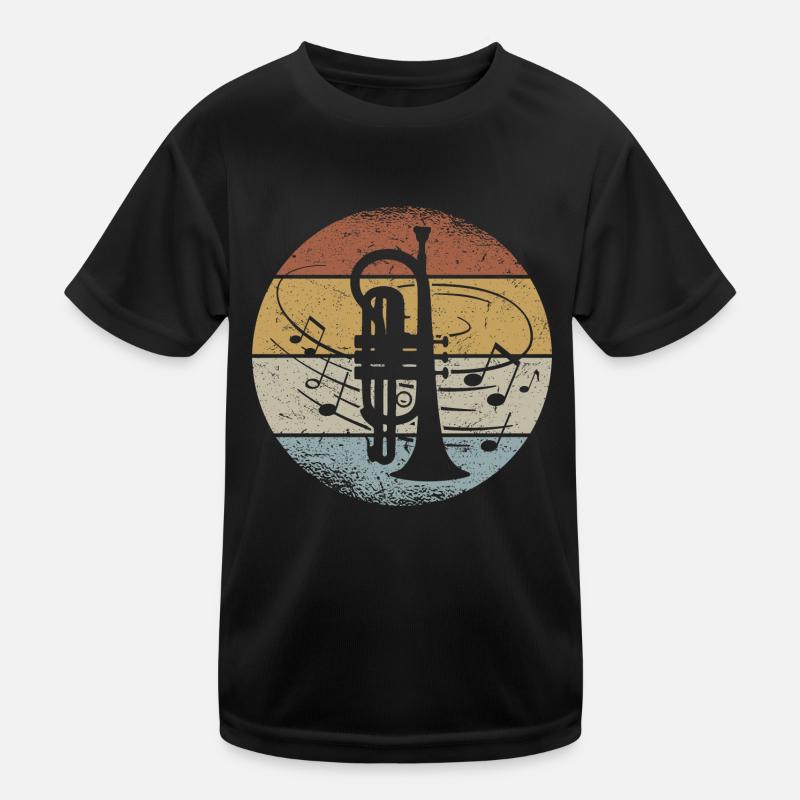 Cornet Retro Instrument de musique Cornet Musique à vent T-shirt sport Enfant