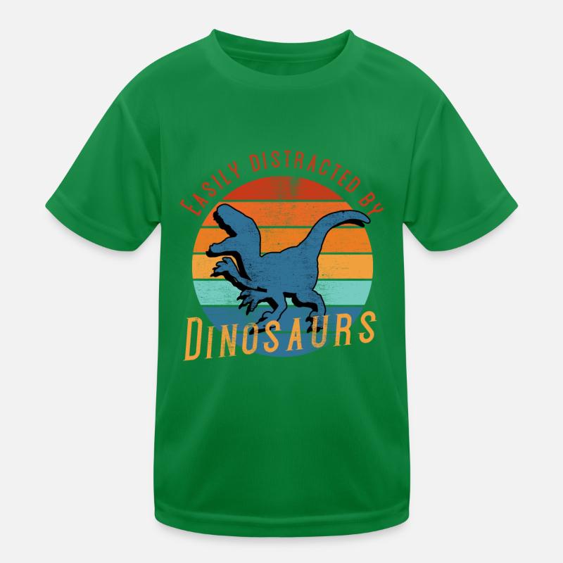 Easily distracted by dinosaurs - dinosaur, dino Kids Functional T-Shirt