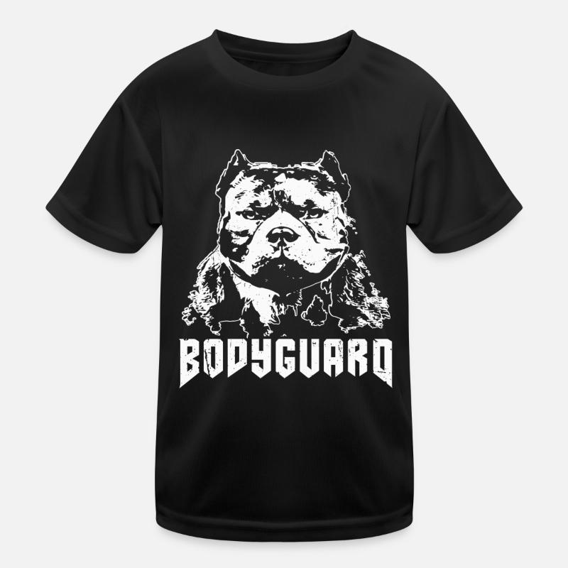 Hunde Bodyguard Weiß Kinder Funktions-T-Shirt