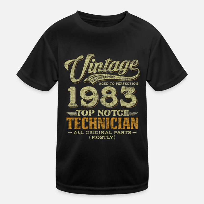 Vintage 1983 Technicien Top Notch T-shirt sport Enfant
