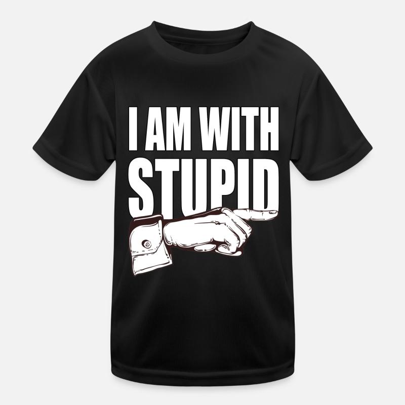 I'm with stupid - funny saying Kids Functional T-Shirt