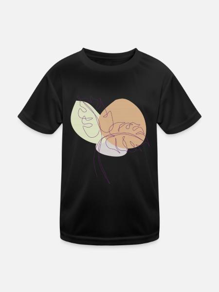 rubber drawing - Kids Functional T-Shirt - black - Front