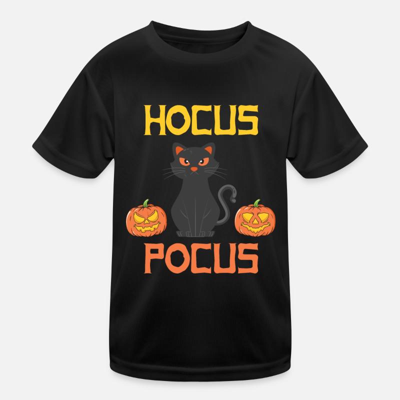 Halloween Cat Pumpkin Kids Functional T-Shirt