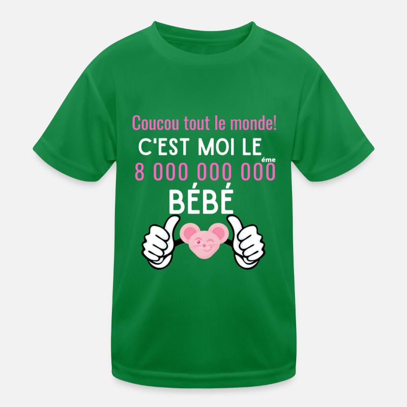 c'est moi le 8 milliard ème bébé fille née en 2022 T-shirt sport Enfant
