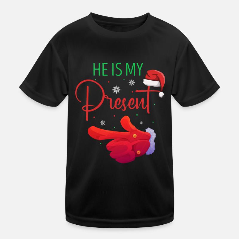 Il est mon mignon design de couples de Noël T-shirt sport Enfant