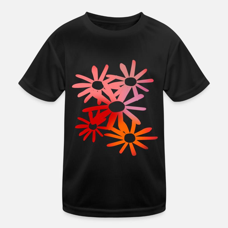 Bunte Blumen Kinder Funktions-T-Shirt