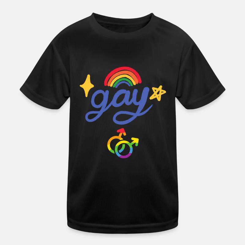 Schwuler Regenbogen Kinder Funktions-T-Shirt