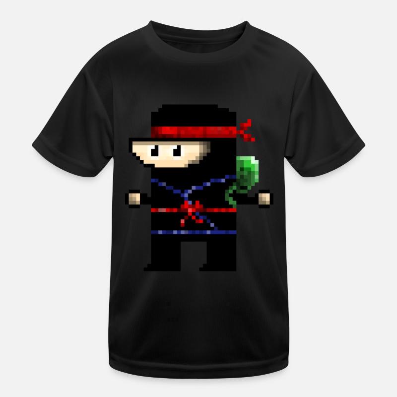 Pixel-Ninja-Krieger Kinder Funktions-T-Shirt