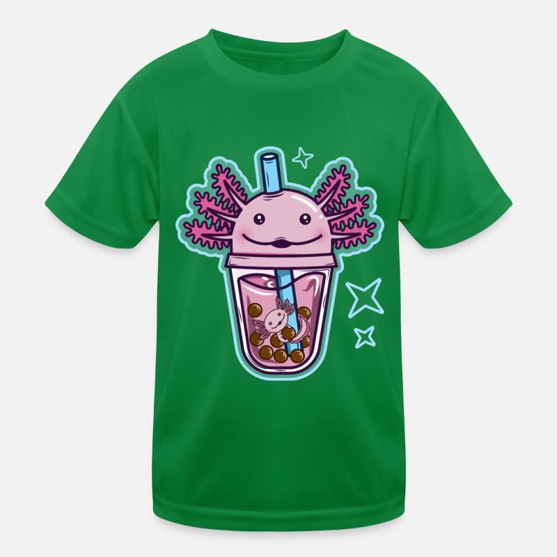 Axolotl Bubble tea Kids Functional T-Shirt