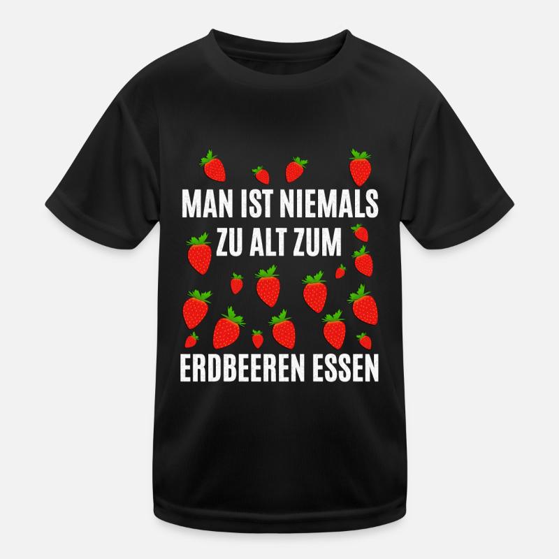 Erdbeeren Kinder Funktions-T-Shirt