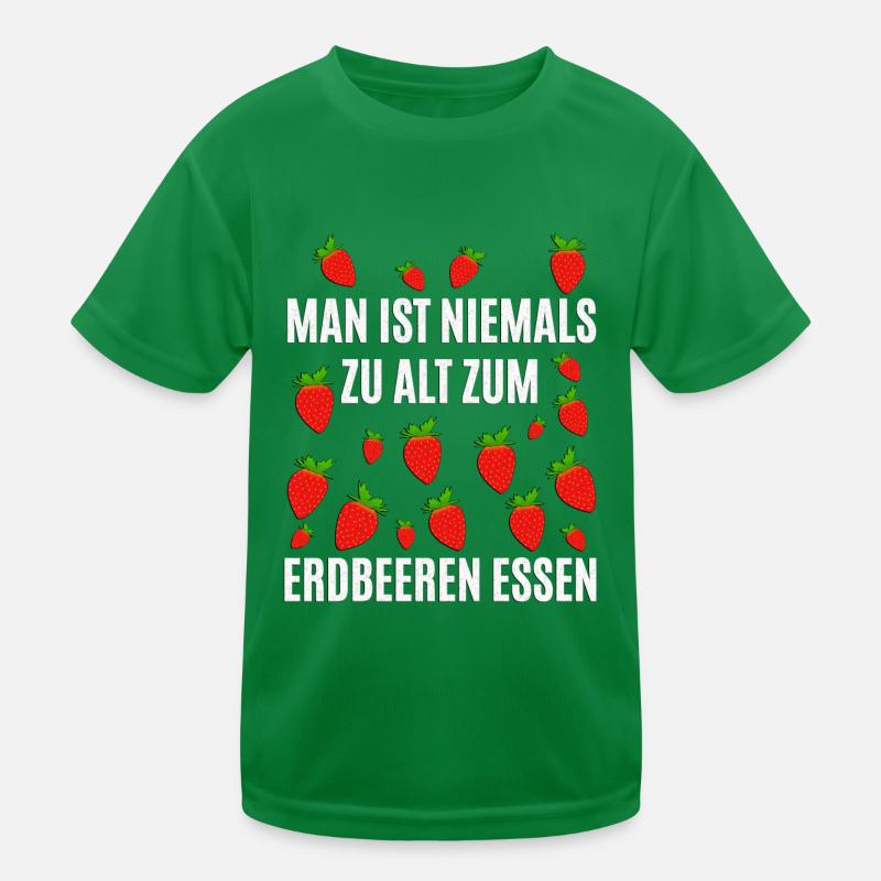 Erdbeeren Kinder Funktions-T-Shirt