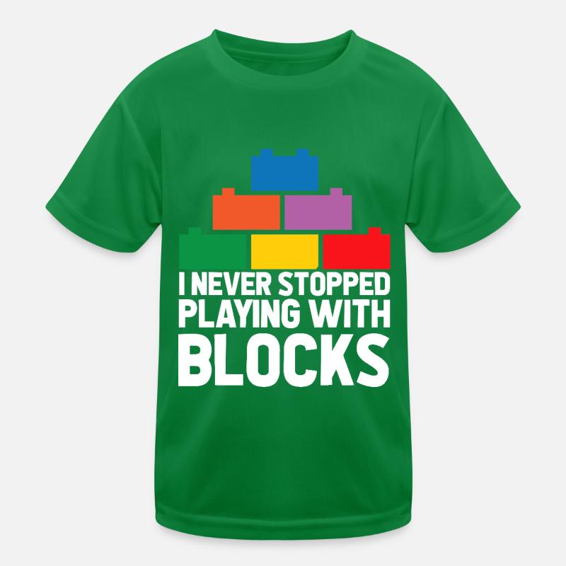 Brick Builder Brick Building Master Builder Kids Functional T-Shirt