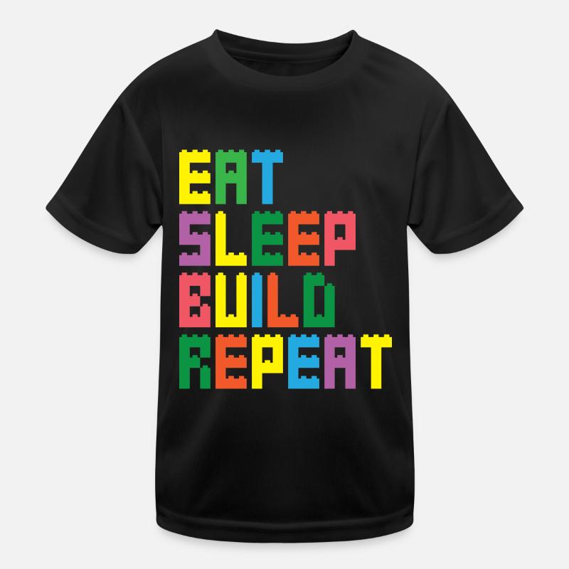 Constructeur de briques Bâtiment en briques Maître constructeur T-shirt sport Enfant