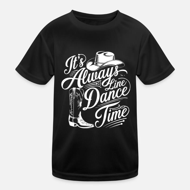 Line Dance Time Time to dance Line Dance Kids Functional T-Shirt