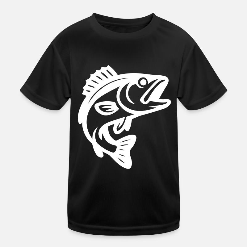 Fisch Silhouette Kinder Funktions-T-Shirt
