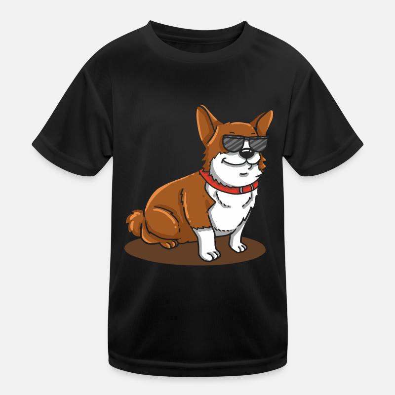 Cooler Corgi mit Sonnenbrille Geschenk Witzig Kinder Funktions-T-Shirt