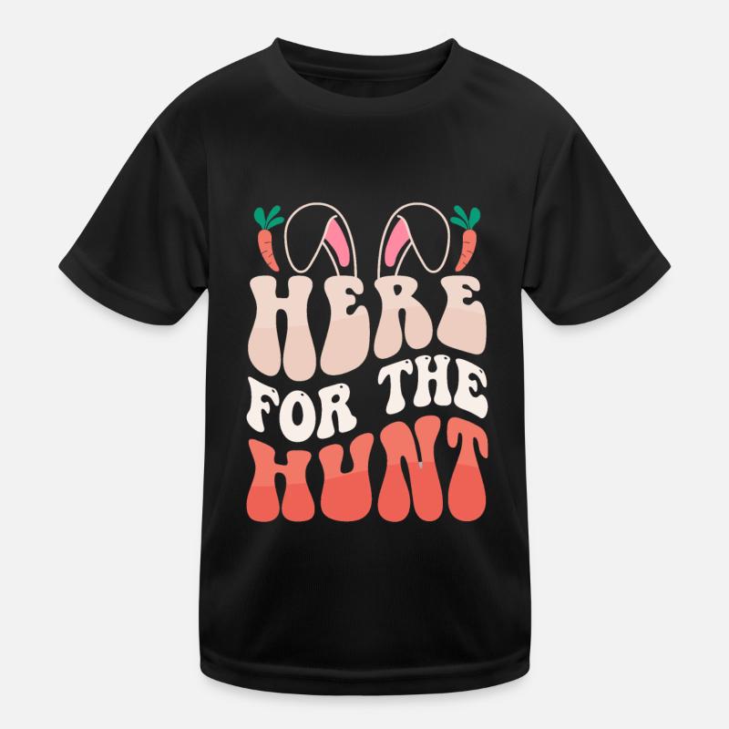Ici pour la chasse - Pâques T-shirt sport Enfant