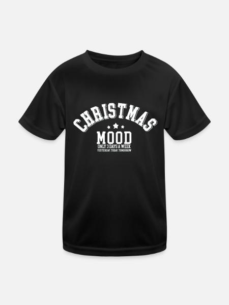 Weihnachtsstimmung - Kinder Funktions-T-Shirt - Schwarz - Vorne