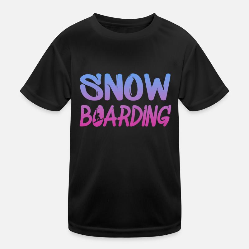 snowboarding boarden Kinder Funktions-T-Shirt
