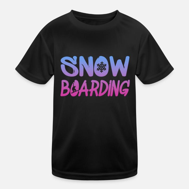 Snowboard Kinder Funktions-T-Shirt