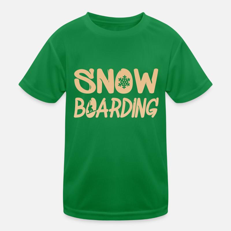 snowboarding Kinder Funktions-T-Shirt
